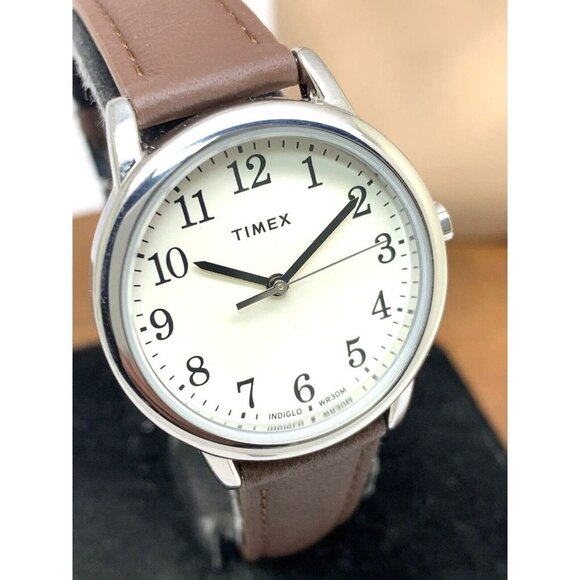 Timex Women's Watch TW2V69000 Quartz Indiglo Cream Dial Brown Leather Ba… - Picture 13 of 14